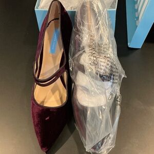 Draper James Deep Burgundy Velvet Heels